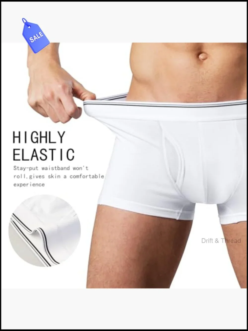 5-Pack Boxer Briefs Men's Cotton Underwear XL Breathable